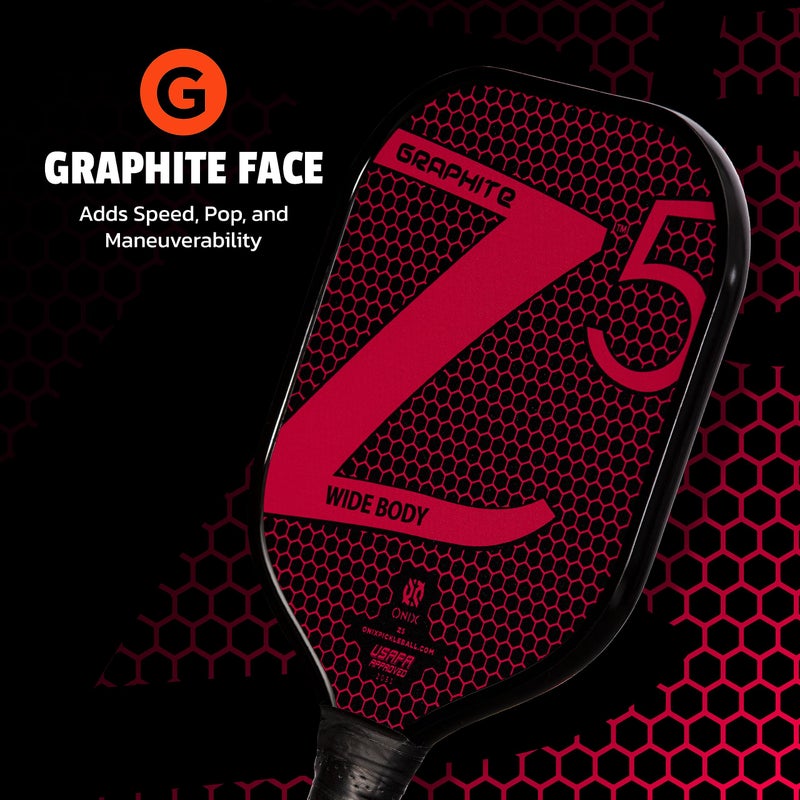 ONIX Graphite Z5 Pickleball Paddle (Graphite Carbon Fiber Face with Rough Texture Surface, Cushion Comfort Grip and Nomex Honeycomb Core for Touch, Control, and Power), Pink - Image 4